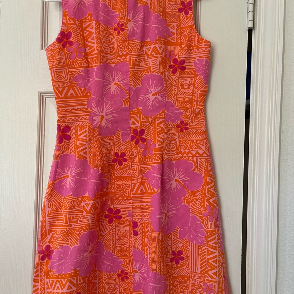 Lilly Pulitzer Orange and Pink Patterned Dress
